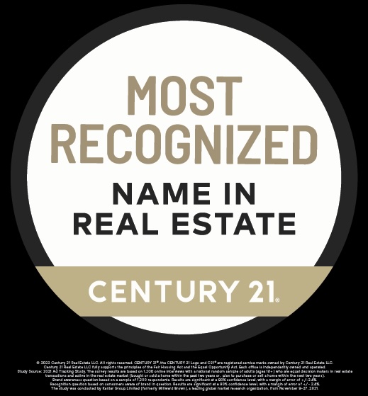 CENTURY 21 — Most Recognized Name in Real Estate